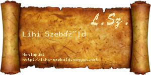 Lihi Szebáld névjegykártya
